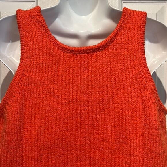 H&M Orange Knit Sleeveless Top Size M - Picture 6 of 10